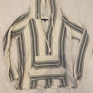 hoodie blue & white drug rug sweater
